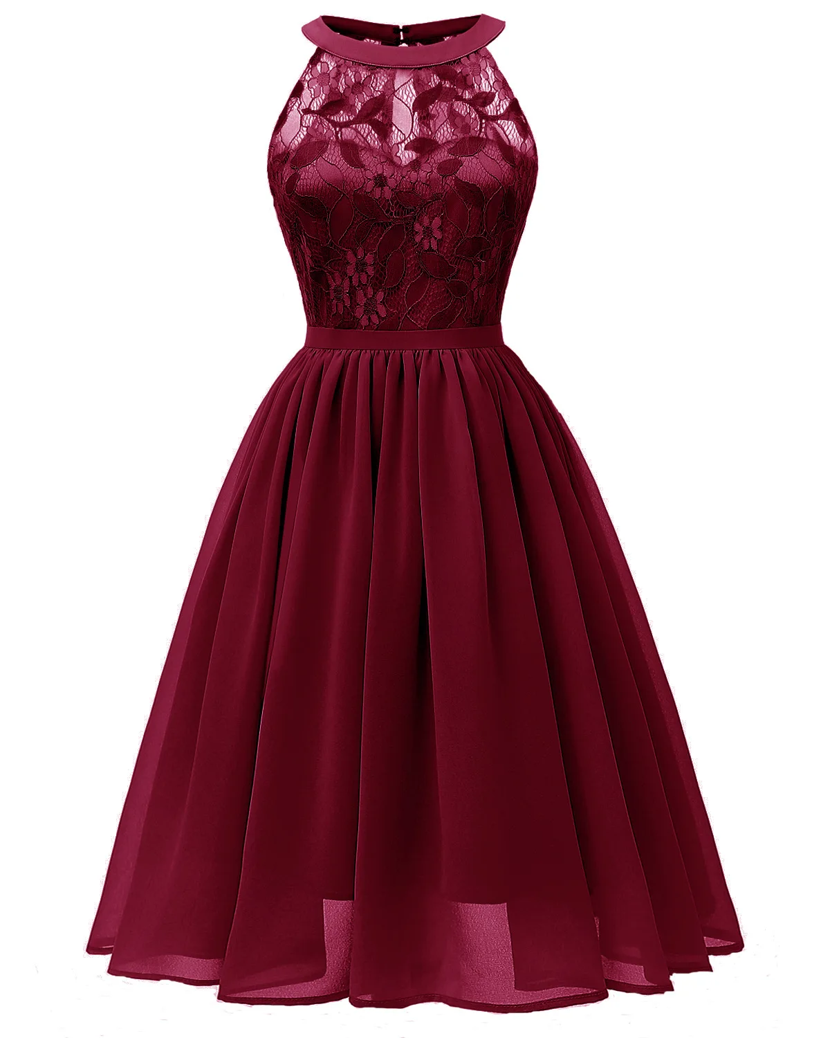 Бордовое платье, женское сексуальное бальное платье без рукавов, элегантное кружевное платье с цветочным узором, шифоновое платье