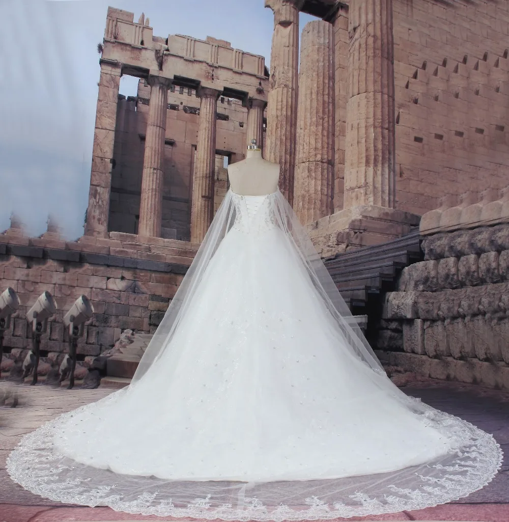 Vestido De Noiva роскошные свадебные вечерние платья с кристаллами, бисером, собора, поезда, выпускного вечера, индивидуальный заказ