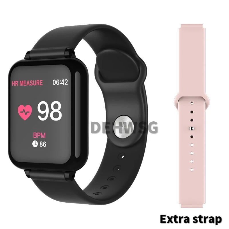 

B57+Replace Strap Men Women Smart Watch Message Call Remind Sport Tracker Heart Rate Weather Clock Remotely Take Photo Control