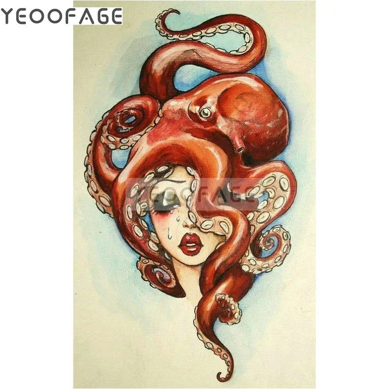 Картина девушка и осьминог японская