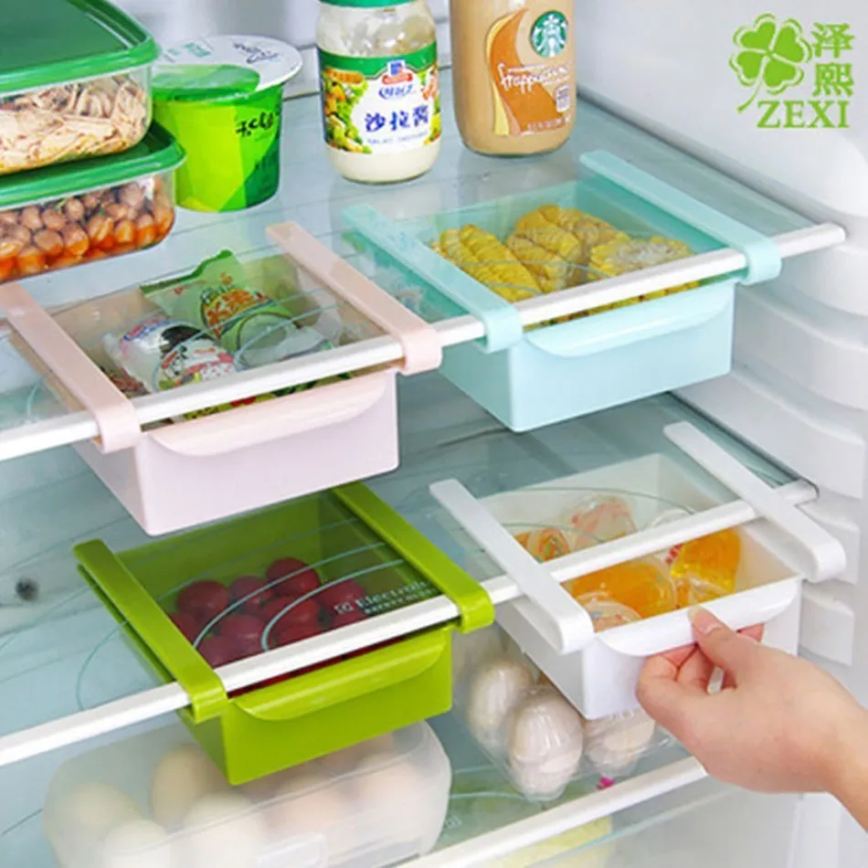 

Plastic Food Drawer Organizer Fridge Fruit Vegetables Preservation Plastic Drawer Organizier Large Load