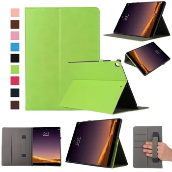 

High Quality Cowhide Leather Card Holder Stand Funda Shell Magnet Smart Cover Case For Apple iPad Pro 2017 2015 12.9 inch Tablet