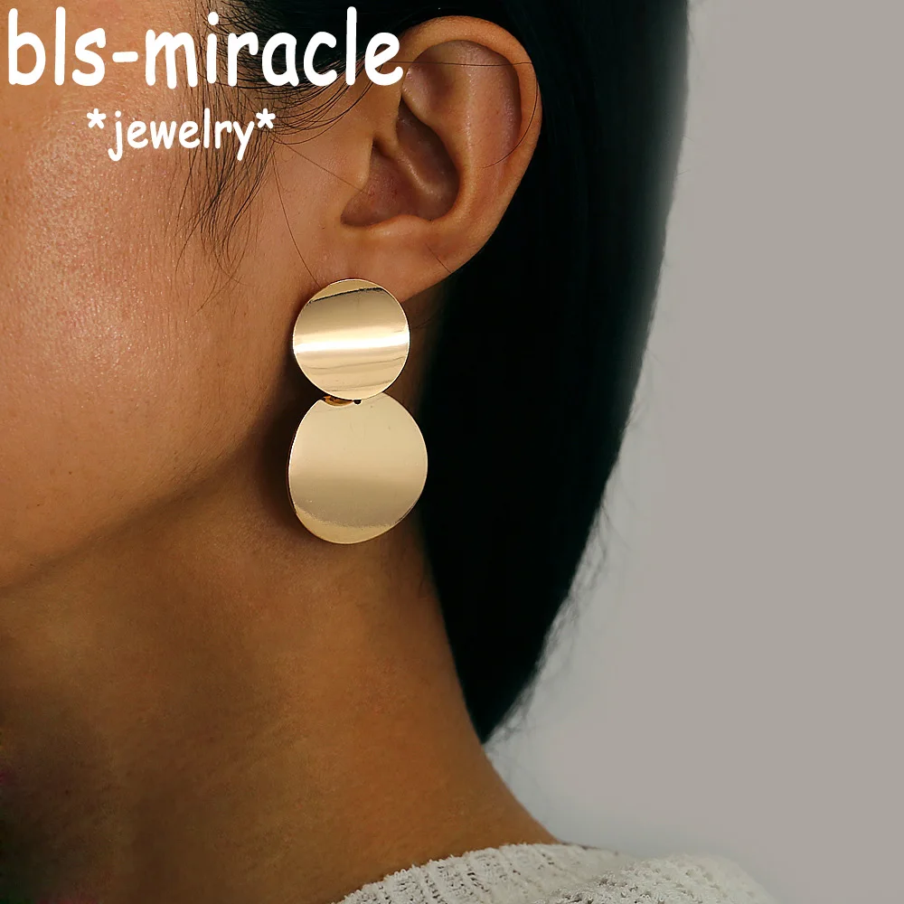 Женские этнические серьги Bls-miracle в богемном стиле модные с крупными блестками