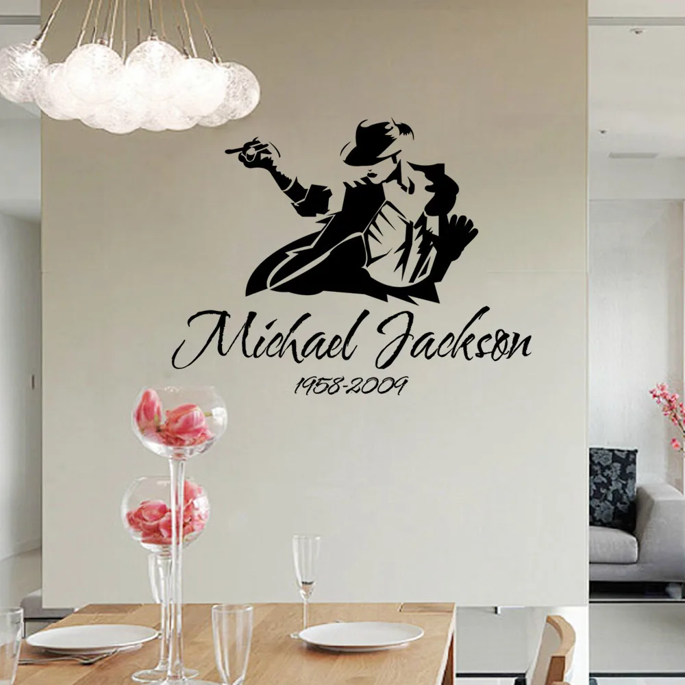 Sketsa Dinding Stiker Michael Jackson MJ Removble Dapur Kamar