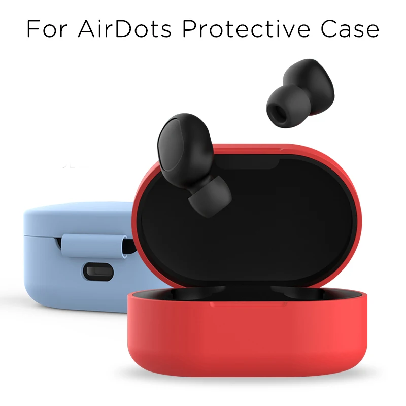 Чехол для наушников Redmi Mi AirDots чехол TWS с беспроводным Bluetooth чехлом мягкий из ТПУ