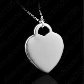 

Wholesale Factory Price Hot 925 Sterling Silver Heart Pendant Necklaces For Women Girlfriend Crystal Jewelry Present