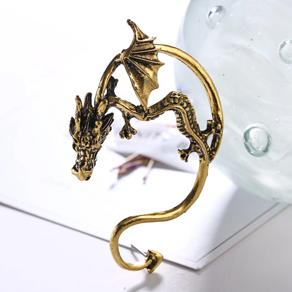 Rinhoo Винтажные серьги с драконами серьги-кольца из нержавеющей стали для женщин мужчин ювелирные изделия подарок Игра престолов Серьги