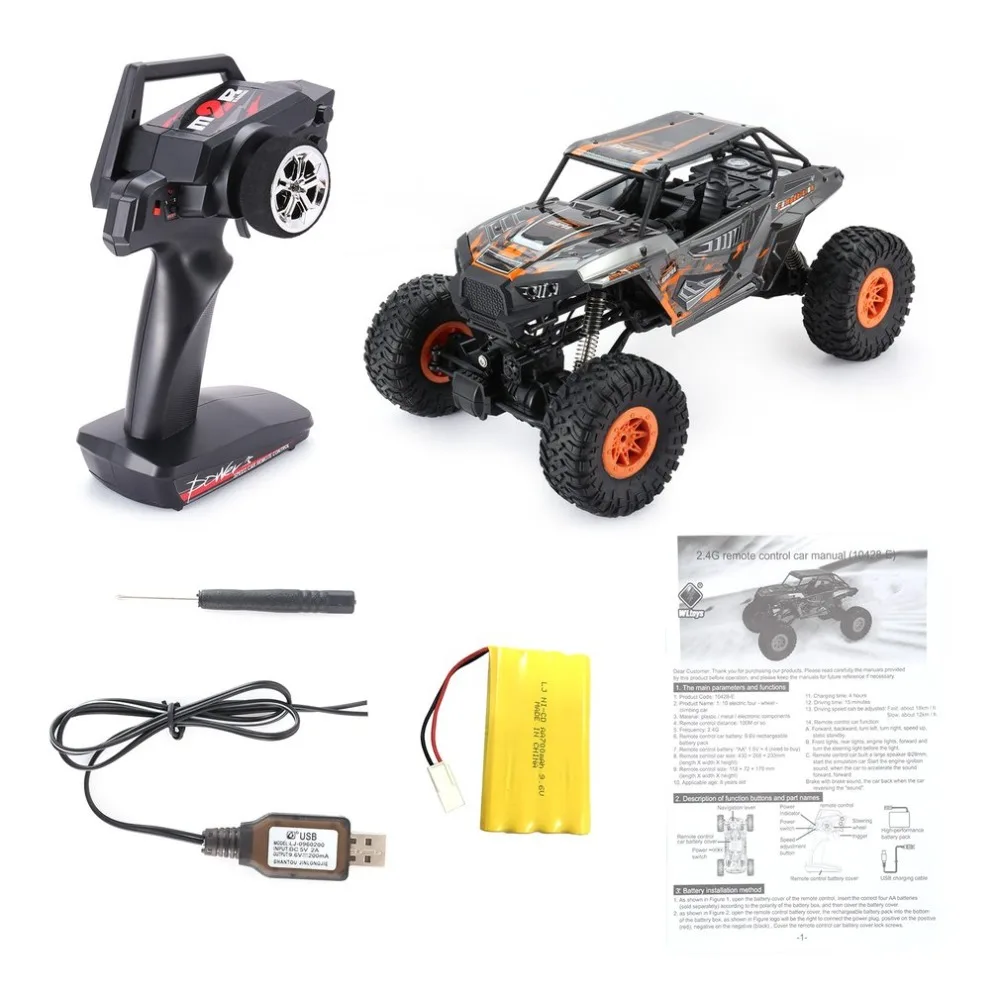 

Wltoys 10428-E 1/10 2.4G 4WD Electric Rock Climbing Crawler RC car Desert Truck Off-Road Buggy Vehicle with LED Light RTR