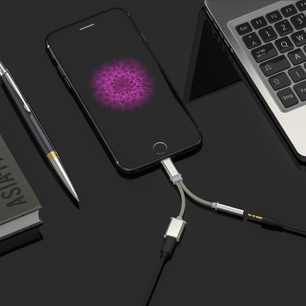 Beste SUOZUN Audio Kabel Adapter Voor iPhone 7 7 plus Oortelefoon Kabel Voor Verlichting tot 3.5mm 2 in 1 Hoofdtelefoon jack Aux Kabel Converter
