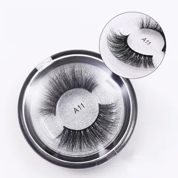 

A11 Round box 3d Mink Lashes Natural Thick Crisscross Messy False Eyelashes Pure Handmade Cotton Stalk Fake Eyelashes HP1220