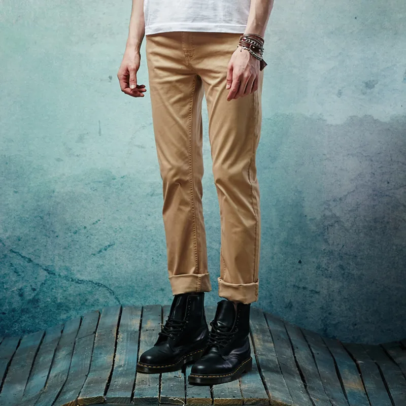 Брюки карго мужские прямые из хлопка весна лето|pant length men|pants men casualpants slim |