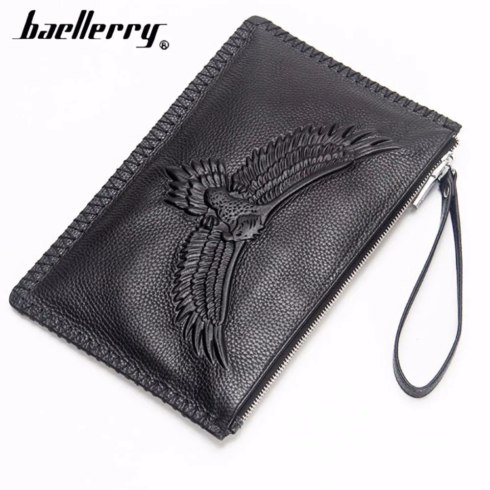 Baellerry Genuine Leather Men Clutch Bag Large Capacity Soft Skin Money Handbag For Men ...