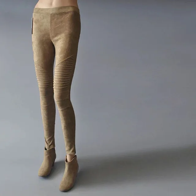 Женские узкие брюки Bella Philosophy, серые эластичные тонкие подтягивающие леггинсы из замши с высокой талией, 2019