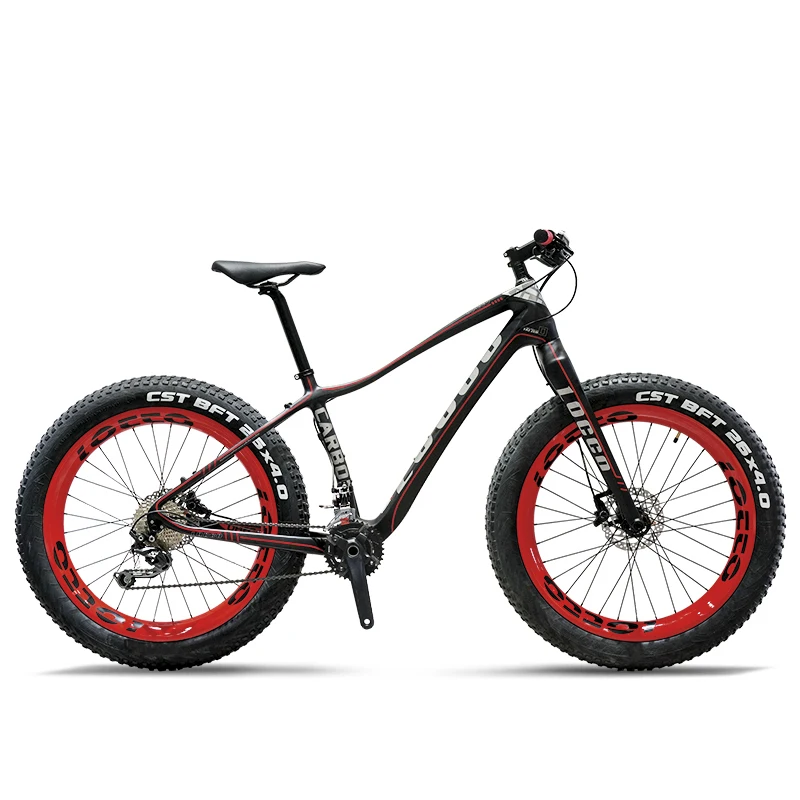 26 дюймов Fat bike carbon fiber Mount Велосипедная вилка из углеродного волокна легкая для снега горный велосипед 20 скоростей deore углеродное волокно велосипед