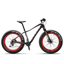26inch Fat bike carbon fiber mountian bicycle Carbon fiber fork Lightweight Snow Mountain Bike 20 speed deore carbon fiber bike