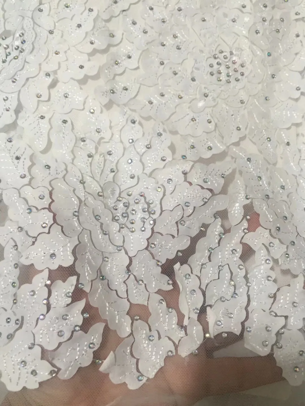 Wholesale price Pure white lace fabrics for african parties guipure