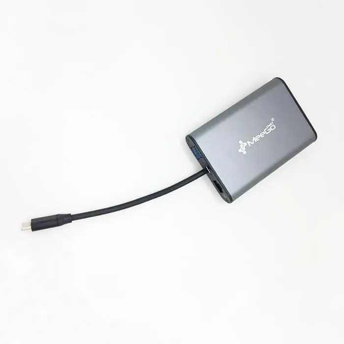 Usb type-C концентратор адаптер с HD 15 В/3A микро кабель мультимедиа 4 к x 2 к/30 Гц интерфейс 1000 м lan черный