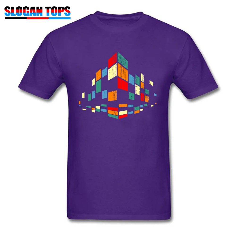 Short Sleeve Tops & Tees Crew Neck 100% Cotton Fabric Mens Top T-shirts city abstract Europe Tops Shirts Funny city abstract purple
