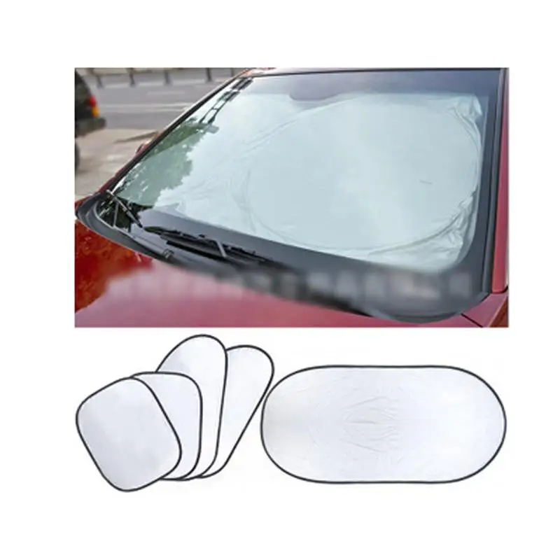 6 шт. Складной автомобильный оконный тент солнцезащитный чехол для лобового стекла автомобиля/заднего стекла/бокового окна солнцезащитный чехол светоотражающий