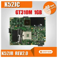 For ASUS Mainboard K52JC K52JR REV 2.0 PGA989 1GB GT310M HM55 N11M-GE2-S-B1 DDR3 VRAM Laptop motherboard 100% Fully tested