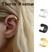 Новая мода, 1 шт., серебряная Геометрическая Серьга в виде Клипсы из нержавеющей стали, серьги-клипсы для женщин и мужчин, клипсы для ушей, ювелирные изделия