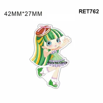 

42*27MM Girl Resin Planar Cartoon Flatback Resin Cabochon Hairbow DIY Crafts Accessories 50pcs RET762H