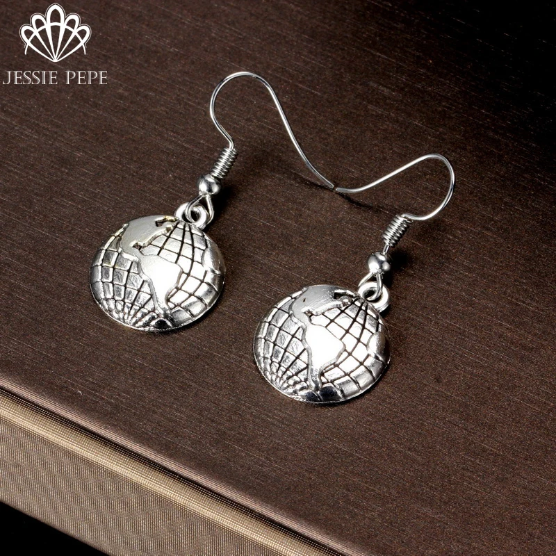 

Jessiepepe Brand Unique Retro Globes Dangle Drop Earrings Fashion Jewelry Gift For Her #GY1662