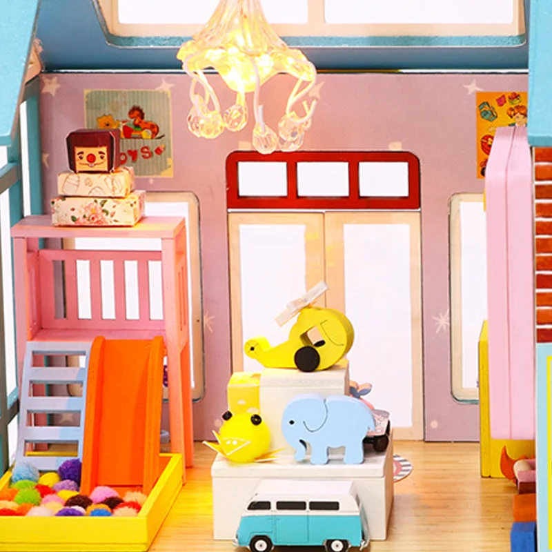 Кукольный дом Миниатюрный Кукольный домик сборный набор игрушек деревянные игрушки магазин дом с мебелью игрушки для детей