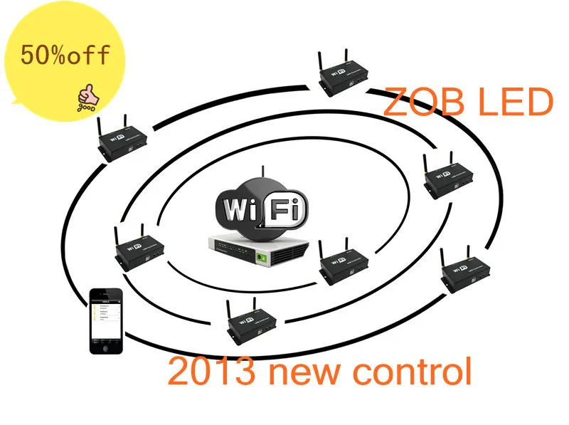 

Wifi RGB LED controller,2013 new product ,WiFi controller LED controller of intelligent mobile phone,dmx decoder in stock now