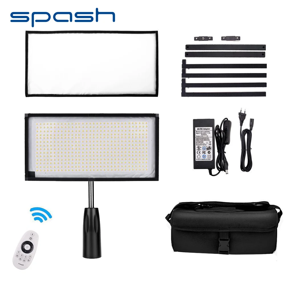 

spash 30*60cm LED Video Light Flexible Photography Lighting 48W 384 Beads Bi-color 3200-5500K Studio Lamp Panel Remote Control