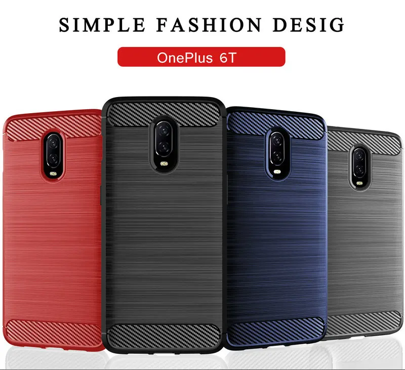 

for OnePlus 6T A6010 A6013 Silicone Armor Bumper Shockproof Cover Phone Cases for OnePlus 6T A6010 A6013 Cases Fundas Capa