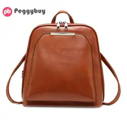 Винтаж рюкзак женский бренд кожа Для женщин вместительный рюкзак мешок школы для девочек сумка на плечо для Для женщин 2019