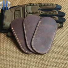 Scalp Leather Case Genuine Leather Knife Set Folding Knife Leather Scabbard EDC Tools Suitable For Folding Knife Length 10-13cm