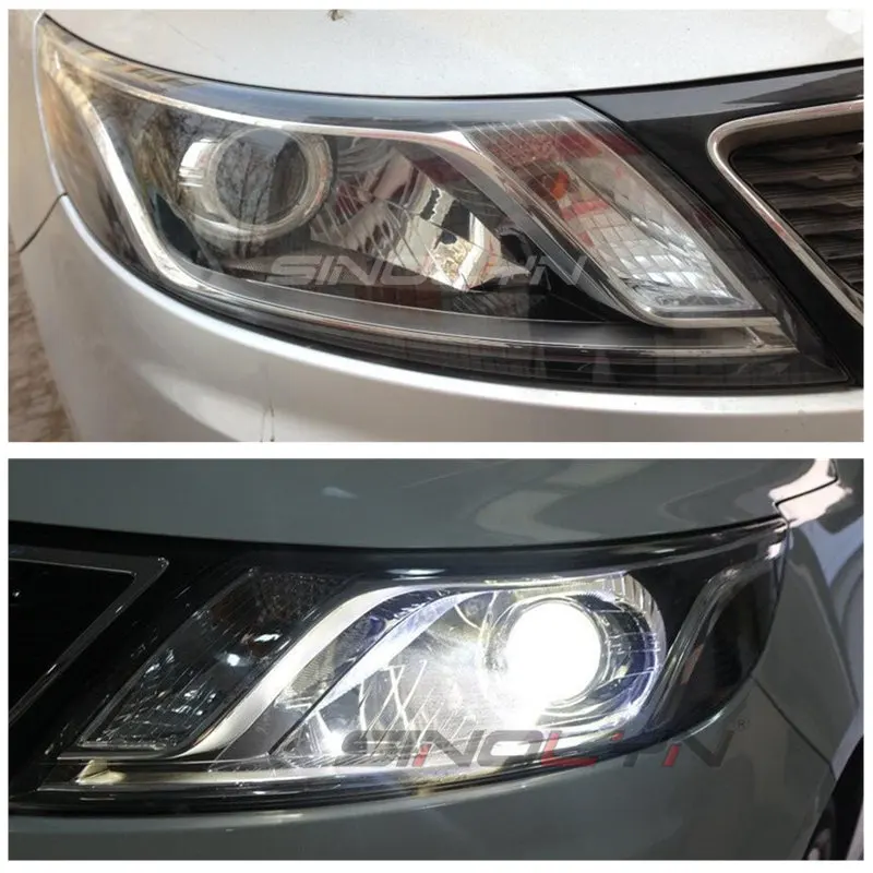 SINOLYN автомобильный Стайлинг 3,0 ''Металл HID Биксеноновые линзы фары проектор ксеноновые фары линзы W/WO глаза ангела H1 H4 H7 9005 9006
