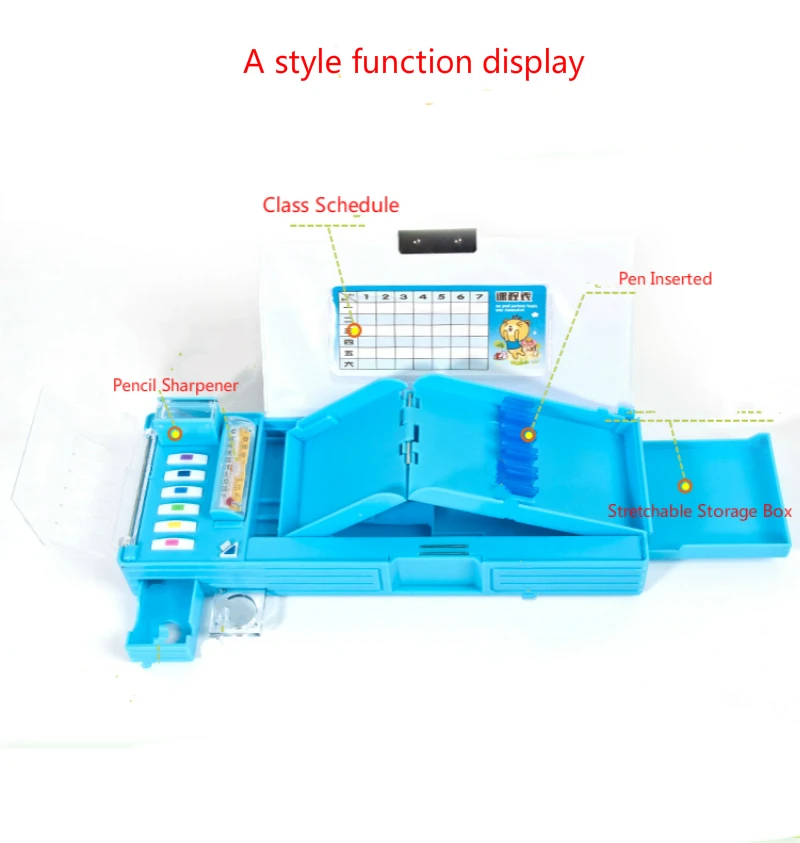 Tanie Kreatywny wielofunkcyjny ołówek automatyczny Kawaii śliczne uczniowie piórnik Escolar szkoła Papelaria kary Chancery kalendarze