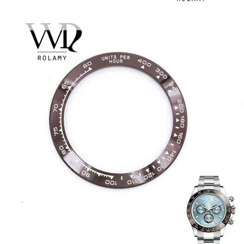 

Rolamy Wholesale High Quality Ceramic Brown with White Writing 38.6mm Watch Bezel for DAYTONA 116500 - 116520