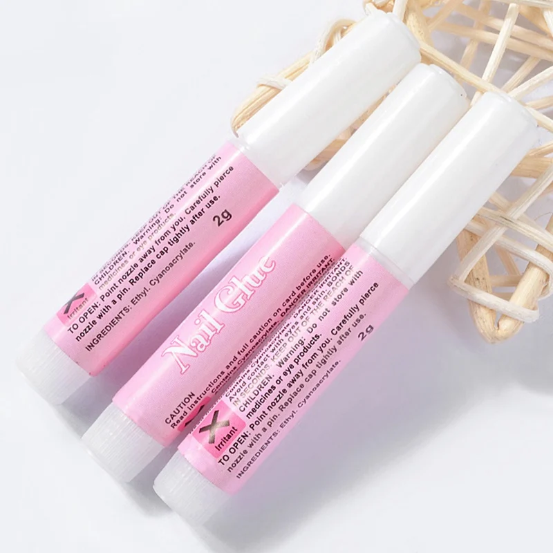 

10Pcs Mini Beauty Nail Glue False Art Decorate Tips Acrylic Glue 2g False Nail Extension Glue Manicure Tools