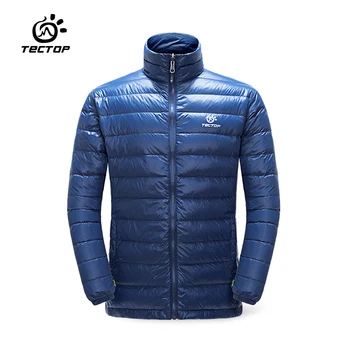 

TECTOP Outdoor Winter Men Down jackets Male Lightweight Thin Thermal Down Coat Skiing Hiking Down 90% White Duck Down jackets