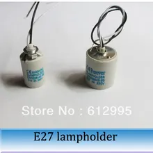 10 шт. E27 база с проводом, осветительная аппаратура освещения винтовой керамический патрон огнестойкий E27 лампа «сделай сам» в сборе