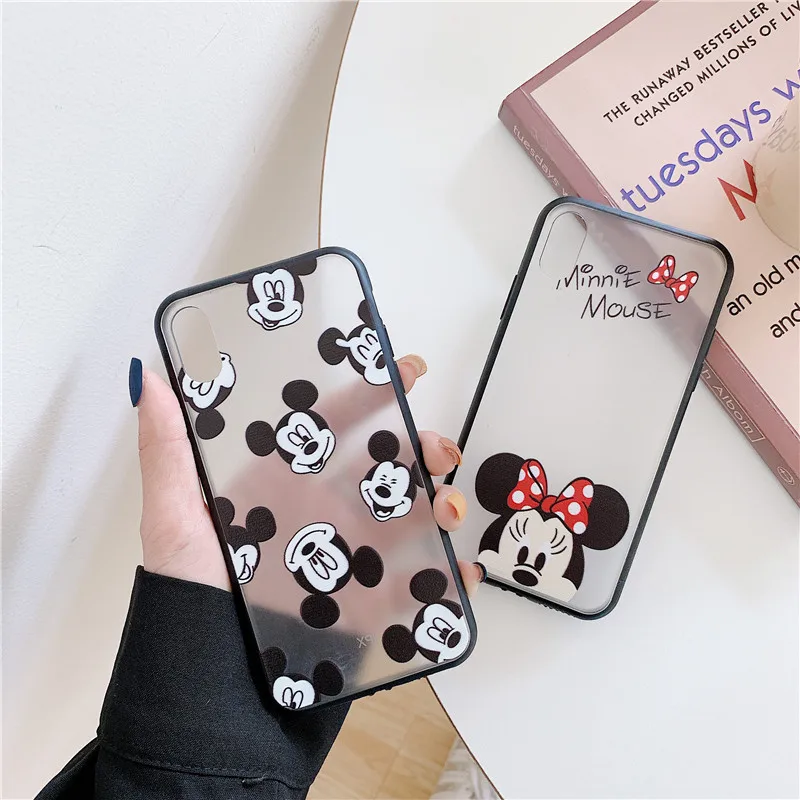 Super Cute Cartoon Cute Minnie Soft Siliocne Case For iPhone 7 8 6 6S Plus X XS Max XR Funda Ultrathin Cover Phone Cases