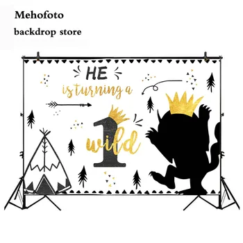 

Neoback Wild One backdrop for Photo Studio Tend Safari Jungle Party Decoration Banner Newborn Baby Shower Background 435