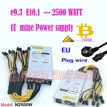 ASIC miner BTC miner PSU 1U 2500 Вт 12 в порт 6pin* 13 подходит для Antminer S9k s9 Ebit E9i E9+ E10.1.2.3 E9.3 Z1 WhatsMiner M3