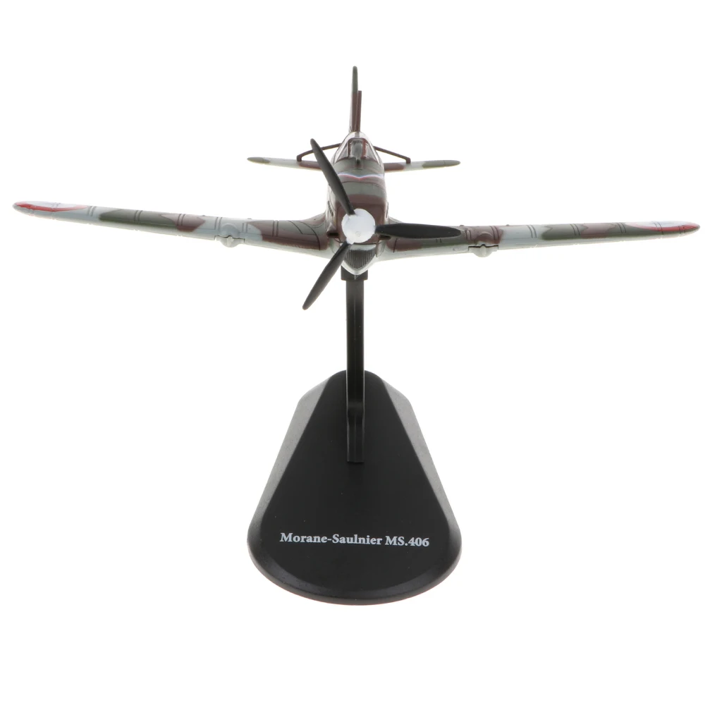 1/72 Alloy Diecast Warplane Model Morane Saulnier MS.406 Fighter Aircraft WWII France Airforce Airplane Plane Model Toy Soldier