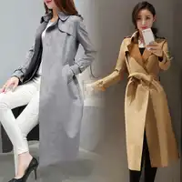 Medium Length Female Windbreaker Coats 2019 Spring Autumn Fashion Women Trench Coat Warm Breathable Outdoors Casual Tops A111