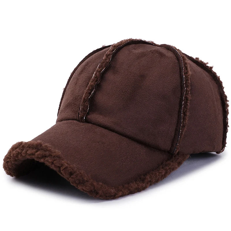Thicken Winter Baseball Cap Warm Bone Men Women Wool Snapback Thermal Adjustable Truker Cap Dad Hat Sport Casquette CP0308 (3)