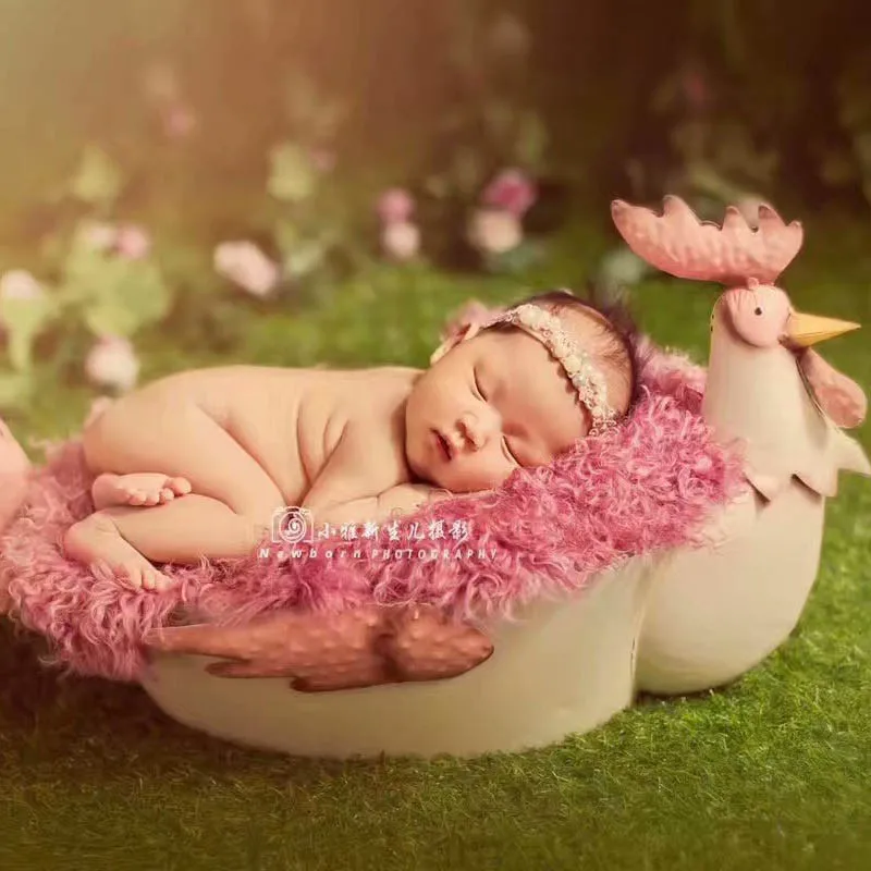 

Newborn Photo Accessories Iron Animal Flamingo Props Newborn Baby Posing Photo Studio Props Owl Chicken Creative Props Baby Foto