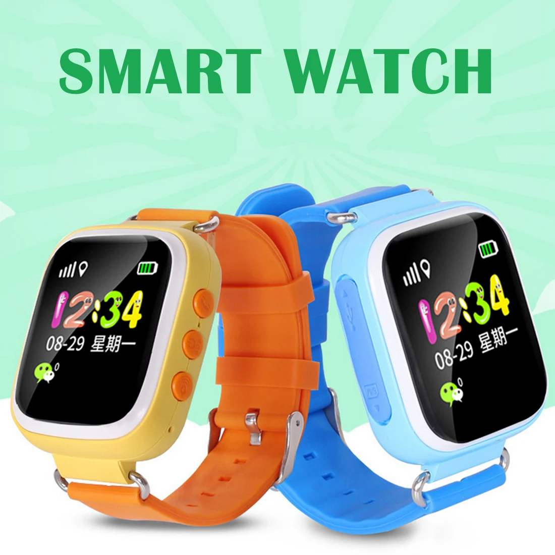 High Quality Q20 GPS Child Smart Watch Children Watch 1.44 inch Colorful Push-button WIFI SOS Smart Baby Anti Lost Smartwatch 
