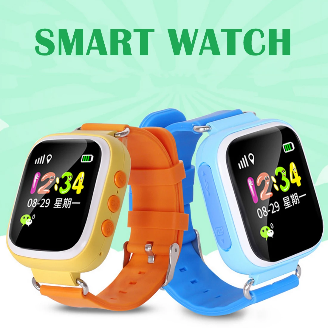 

High Quality Q20 GPS Child Smart Watch Children Watch 1.44 inch Colorful Push-button WIFI SOS Smart Baby Anti Lost Smartwatch