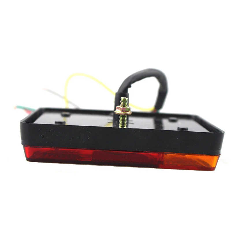1 пара DC 12V грузовик HL-I-008 8LED двухцветные задние фонари стоп задние тормозные фонари янтарный+ красный задние фонари