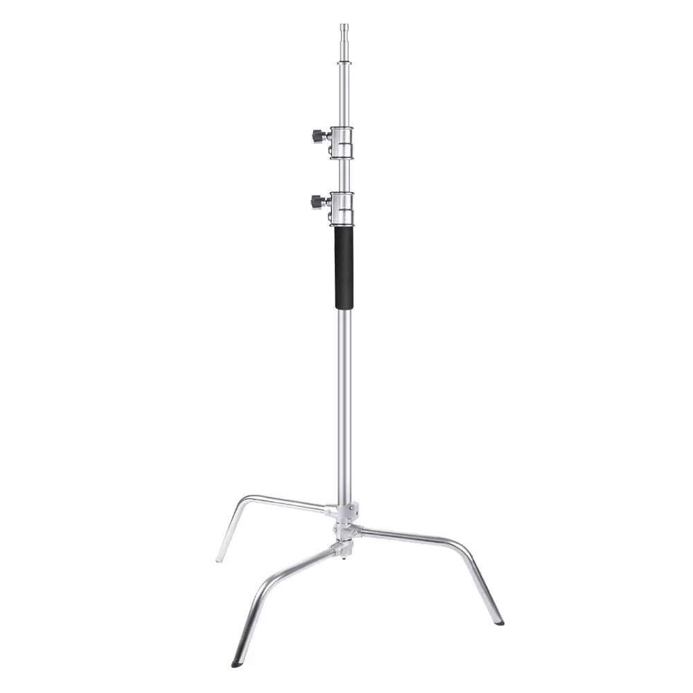  Neewer Upgraded Stainless Steel Heavy Duty C-Stand with One Adjustable Flexible Leg 58.6-121.6 inch